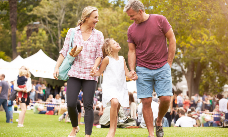 Happy family at a North Idaho event.