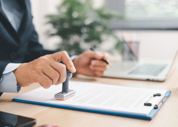 Buyer reviewing mortgage pre-approval documents