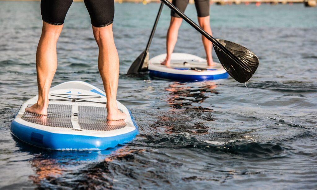 paddleboarding