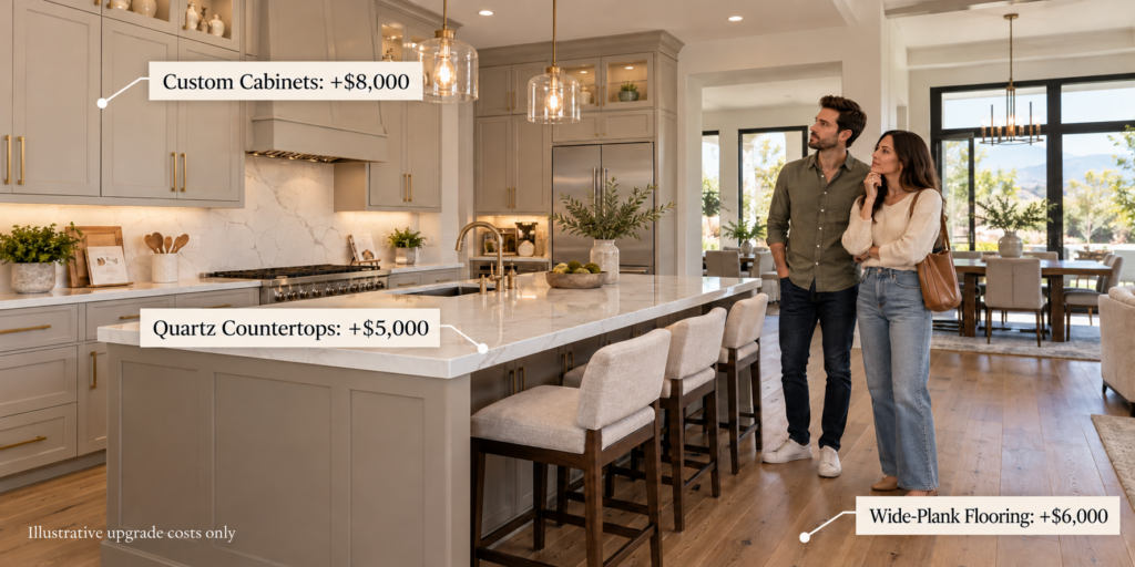 model home upgrade costs add up